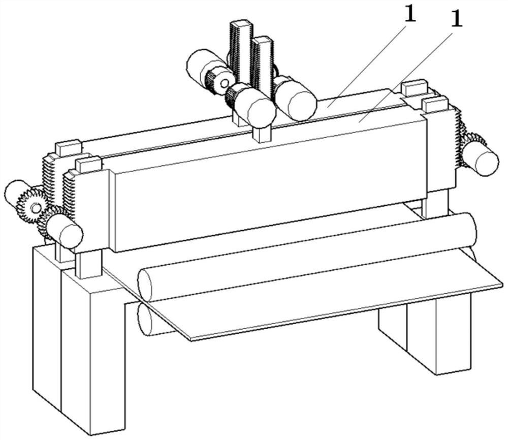 Cutting device of a bag making machine