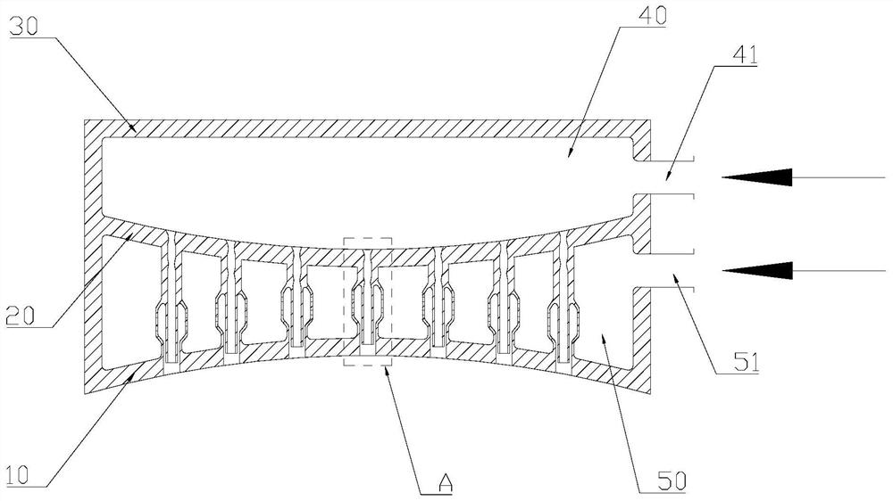 Integrated double-component injector, manufacturing method thereof and space equipment