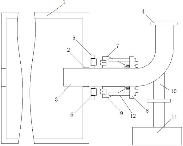 Sealing structure of grinding head of wet ball mill