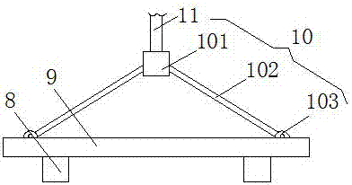 Adjustable device for lamp cap glue spraying and drying