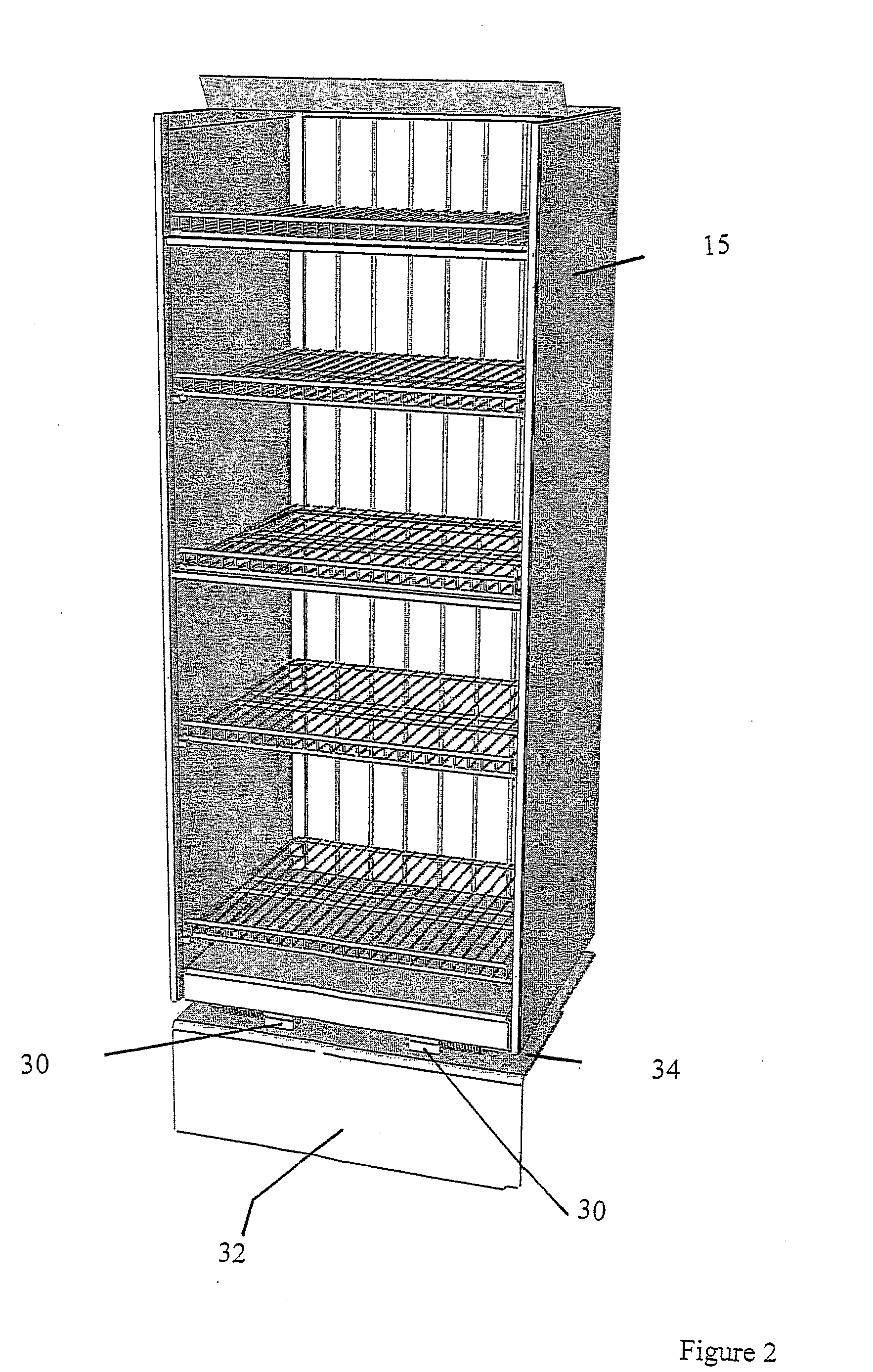 Storage-Cabinet and Method for Selling Frozen and/or Refrigerated Goods From Such a Locked Storage-Cabinet