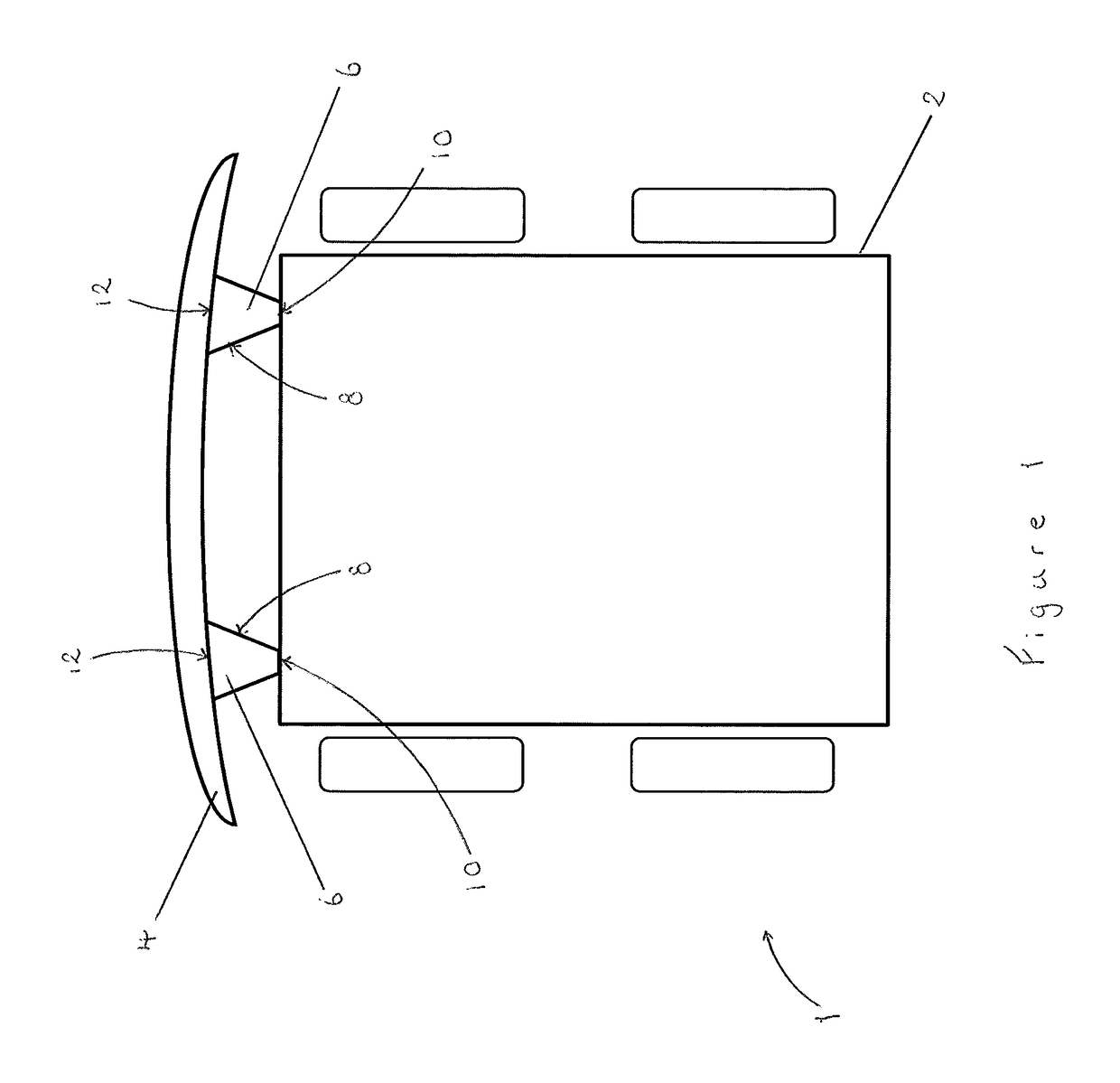 Impact energy absorbing device for a vehicle