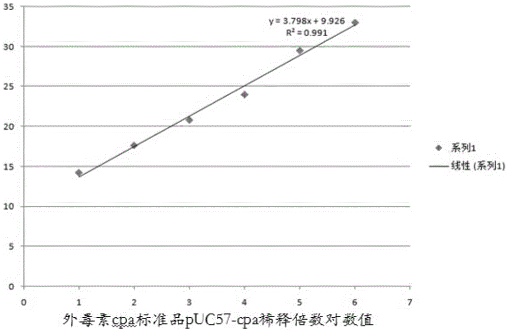 Clostridium perfringens enterotoxin positive bacteria dual fluorescent quantitative PCR rapid detection kit