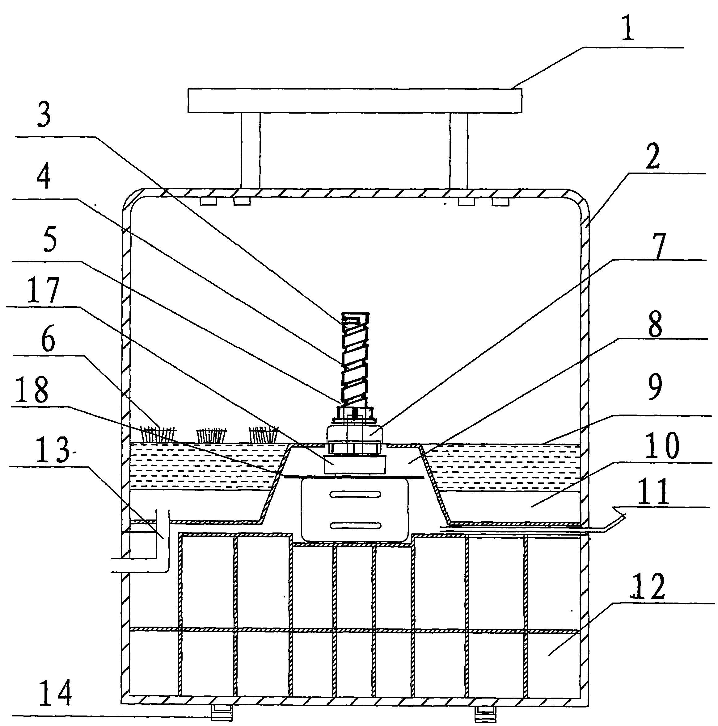 Automatic mop washing machine