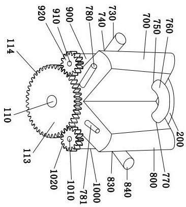 Auxiliary equipment of impeller cylinder combined engine