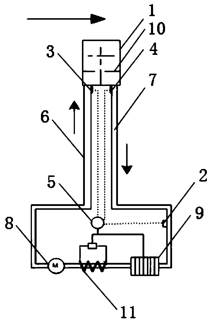 Fluid velocity measurement method and device based on convective heat transfer