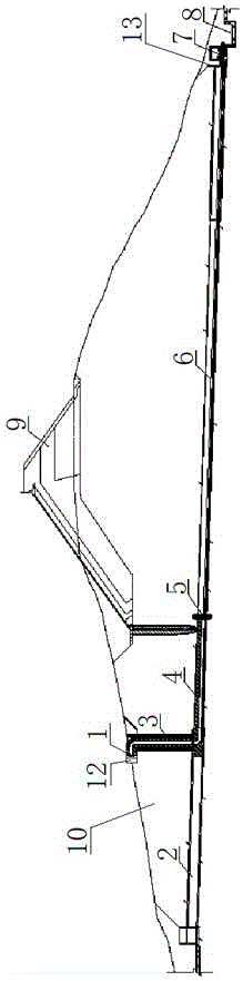 Structure integrating reservoir pre-discharging and ecological flow discharging