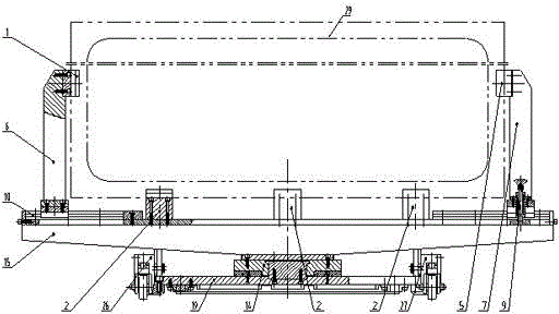 Fixture for detecting errors of transmission wave surface of large-sized neodymium glass plate