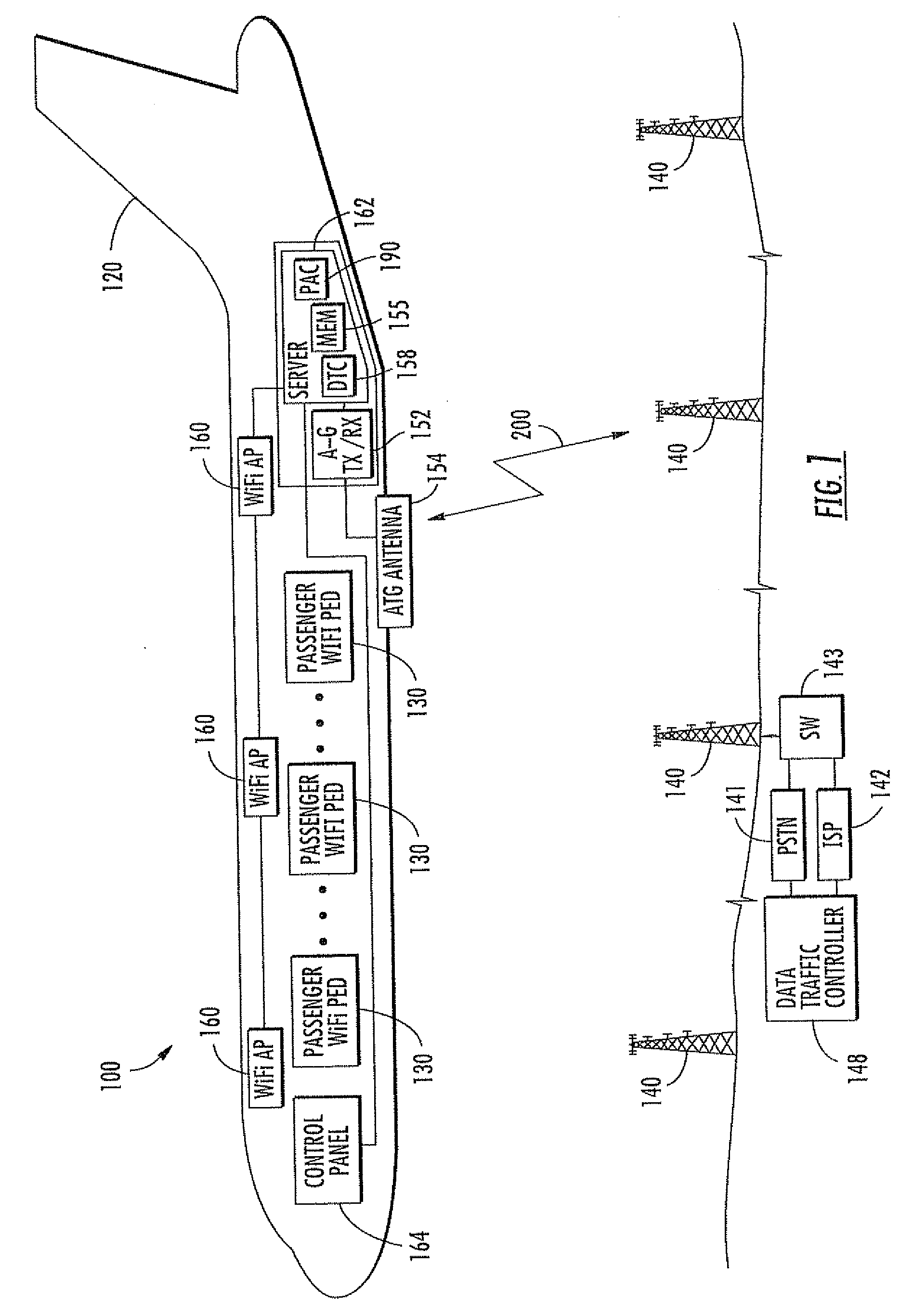 Aircraft in-flight entertainment system having a multi-beam phased array antenna and associated methods