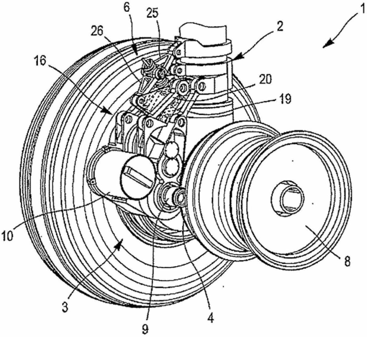 System for motorising a wheel connected to a suspension