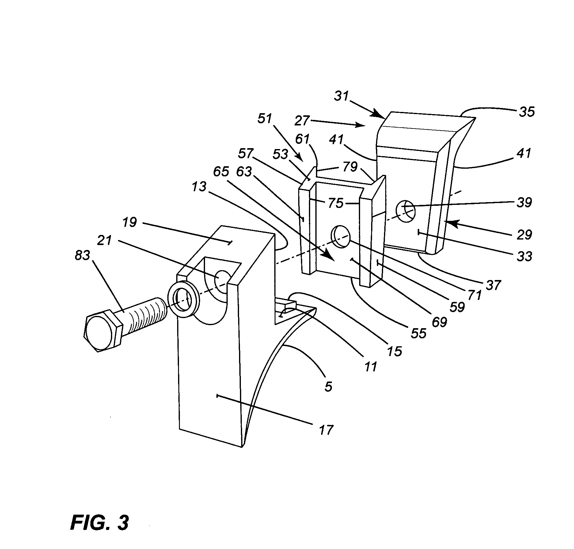 Adapter for cutting tooth