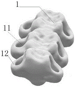 Oral implant fixed bridge device for fatigue and tensile test and manufacturing method thereof