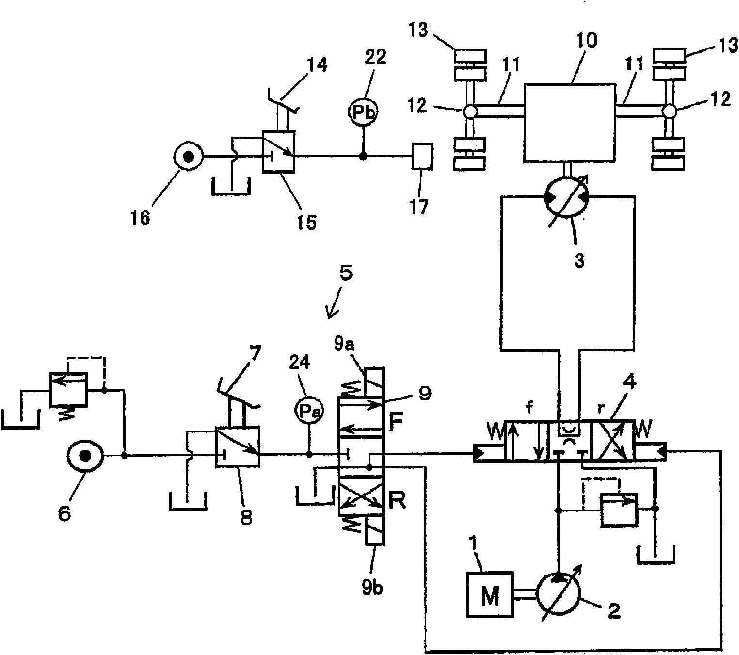 Pedal lock control device for working vehicle