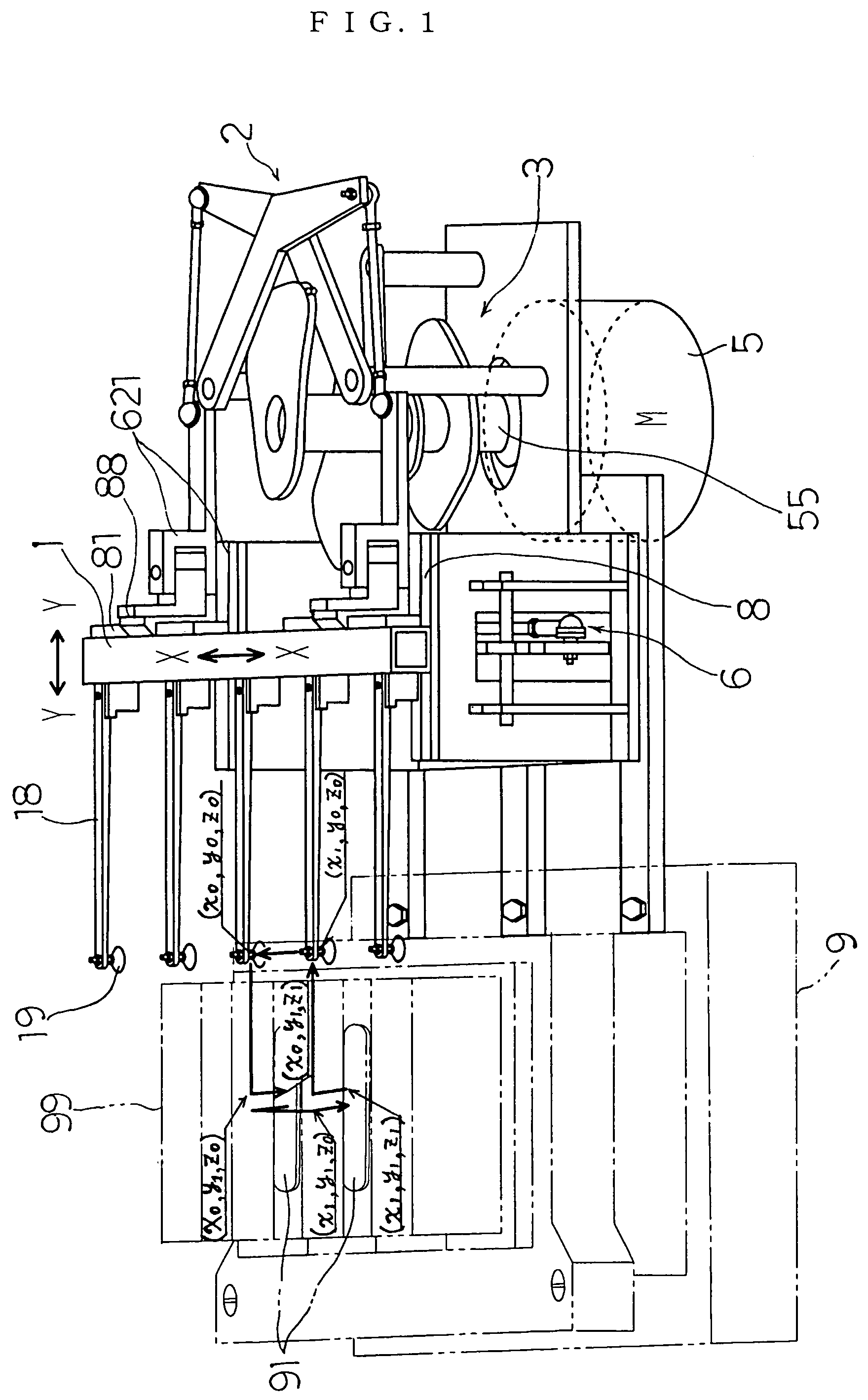 Work transfer device in multi-process press machine