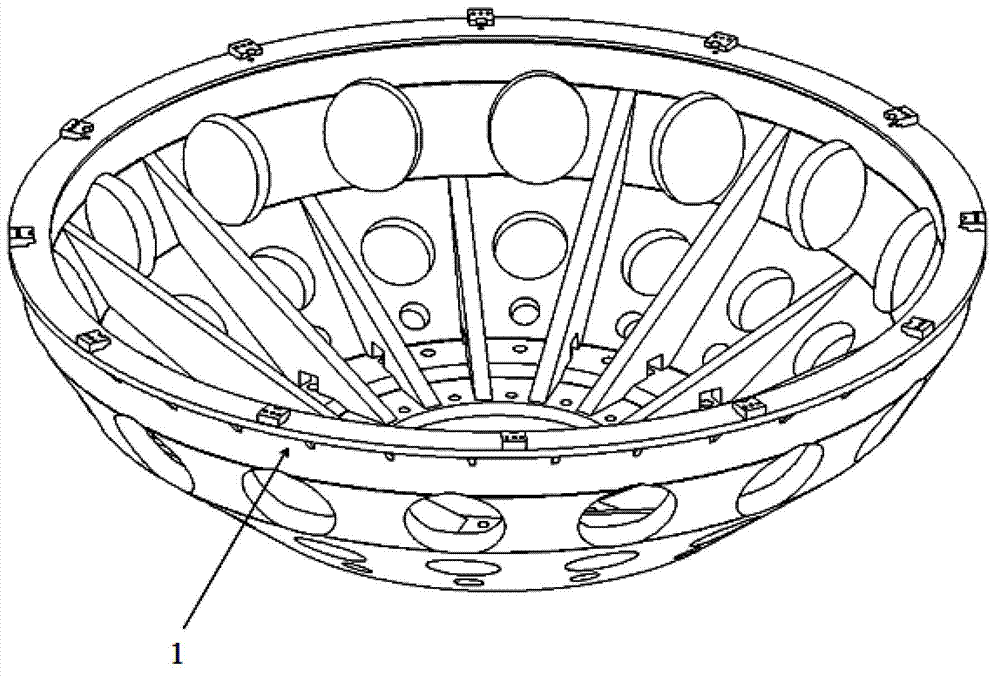 Ground vibration test fixture for large-scale spacecraft