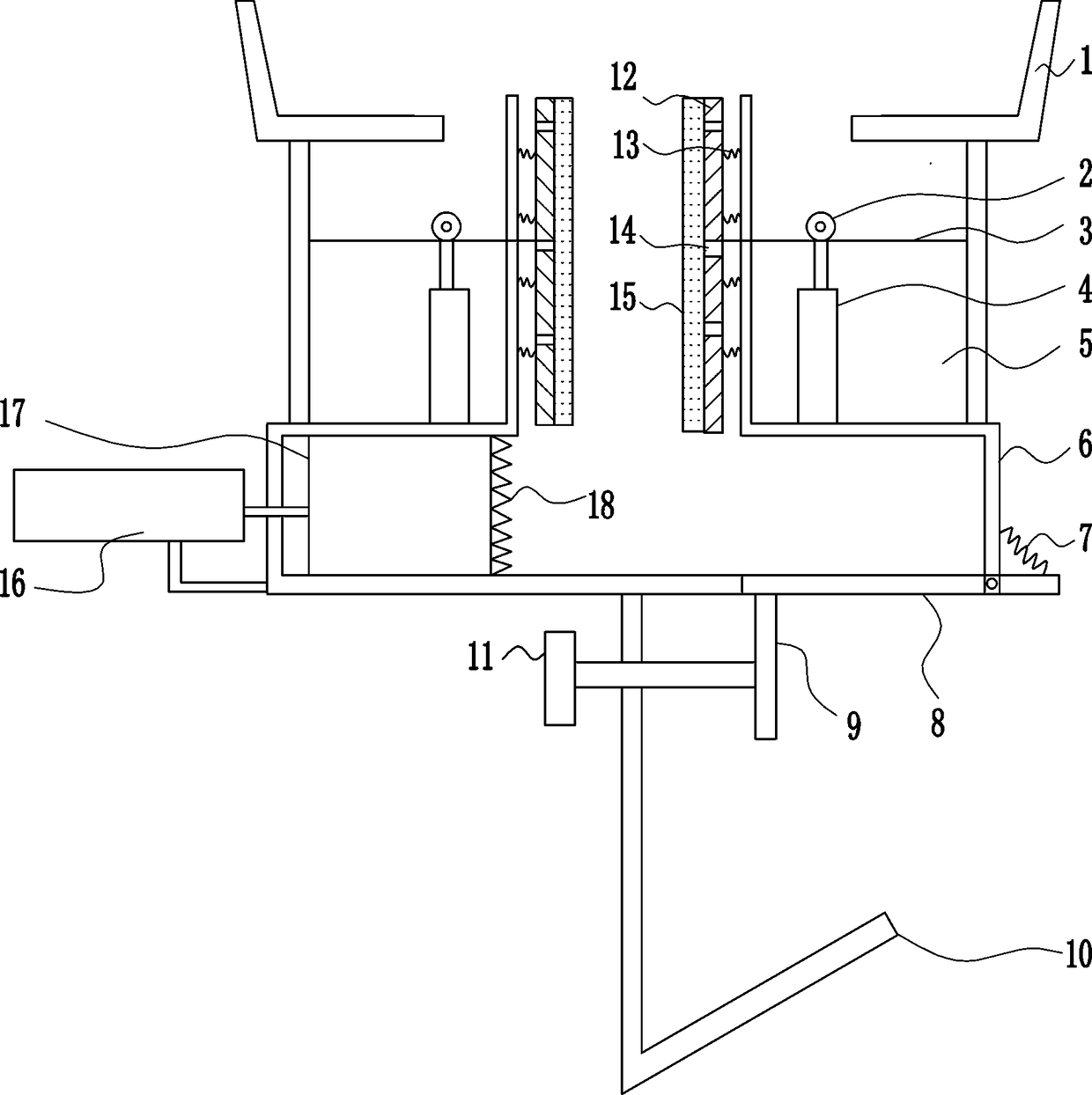 A kind of environmental protection disposable chopsticks recycling compaction device