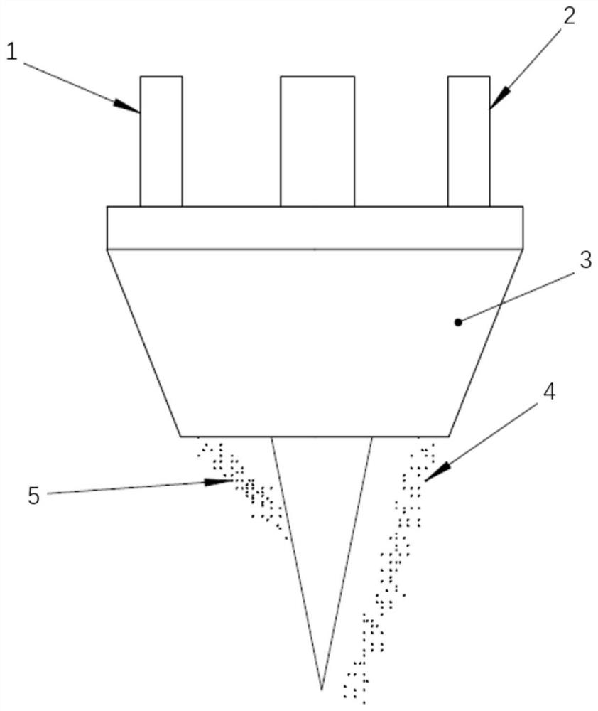 Method for surfacing high-temperature-resistant wear-resistant hard alloy on surface of blow-in drill bit cutting edge of steel mill