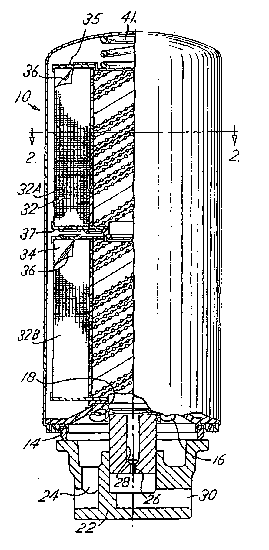 Acid reducing filter