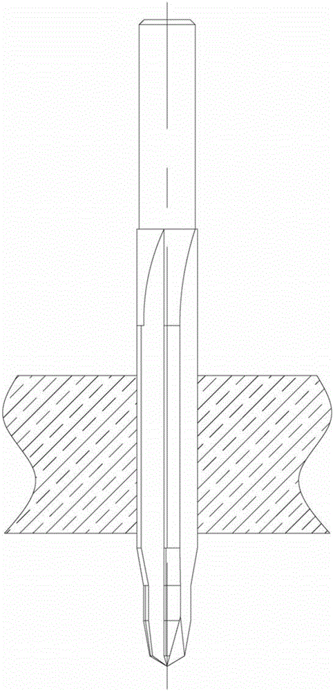 Step molding drill for pore forming on carbon fiber plate