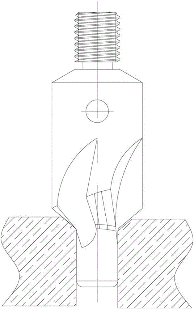 Step molding drill for pore forming on carbon fiber plate