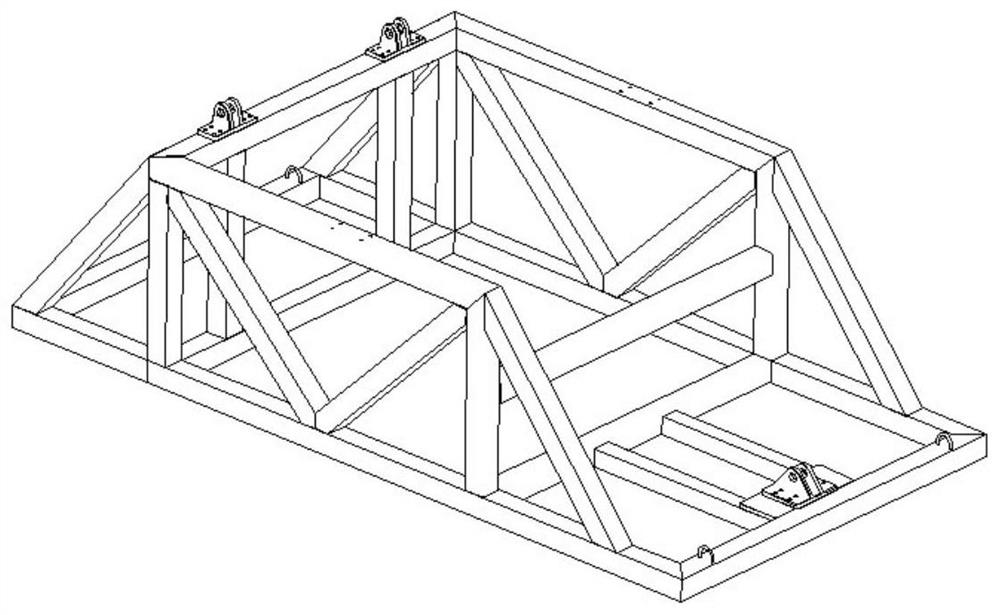 A lunar take-off initial attitude simulation device