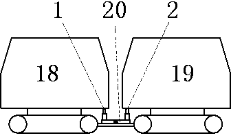 Crawler-type double-car-body state adjusting method and hydraulic system adopted by method