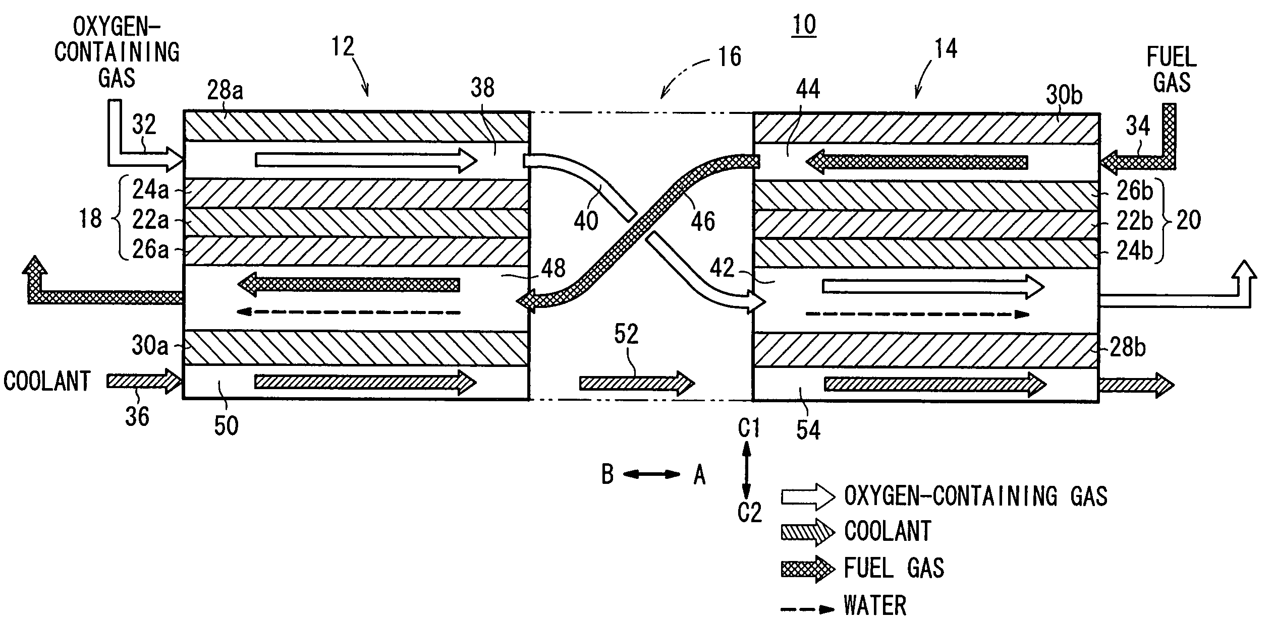 Solid polymer cell assembly