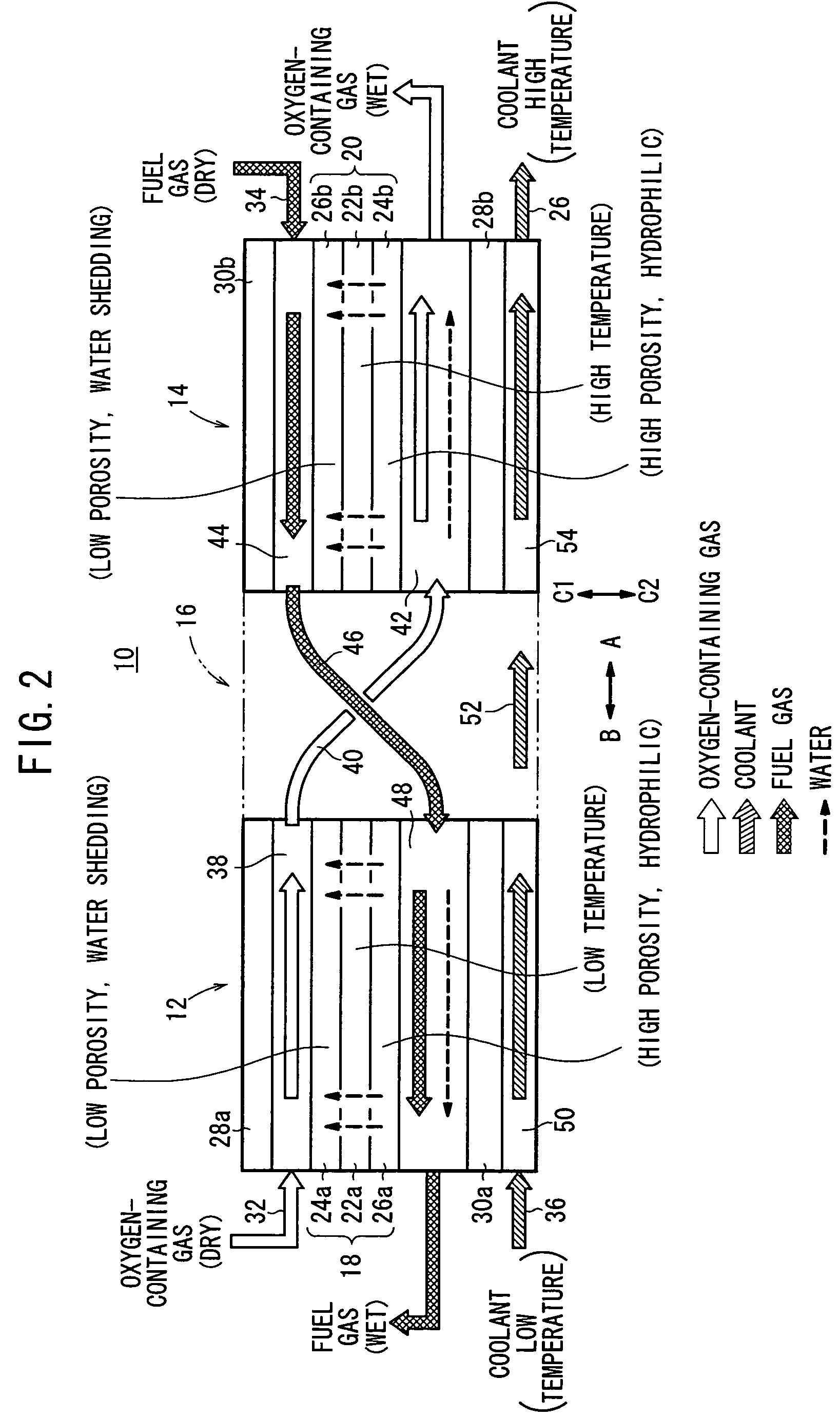 Solid polymer cell assembly