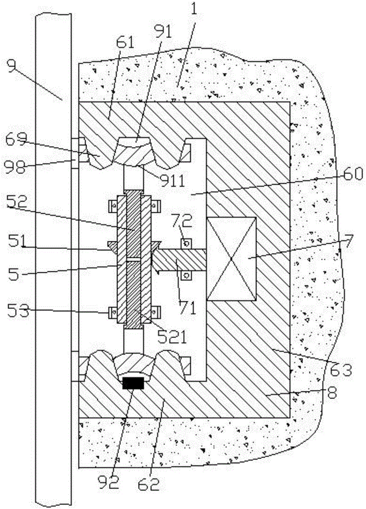 Installation assembly of household wall-mounted liquid crystal television