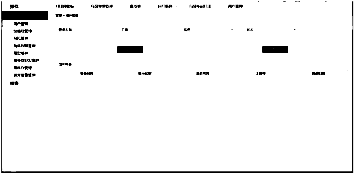 Warehousing control system and control method