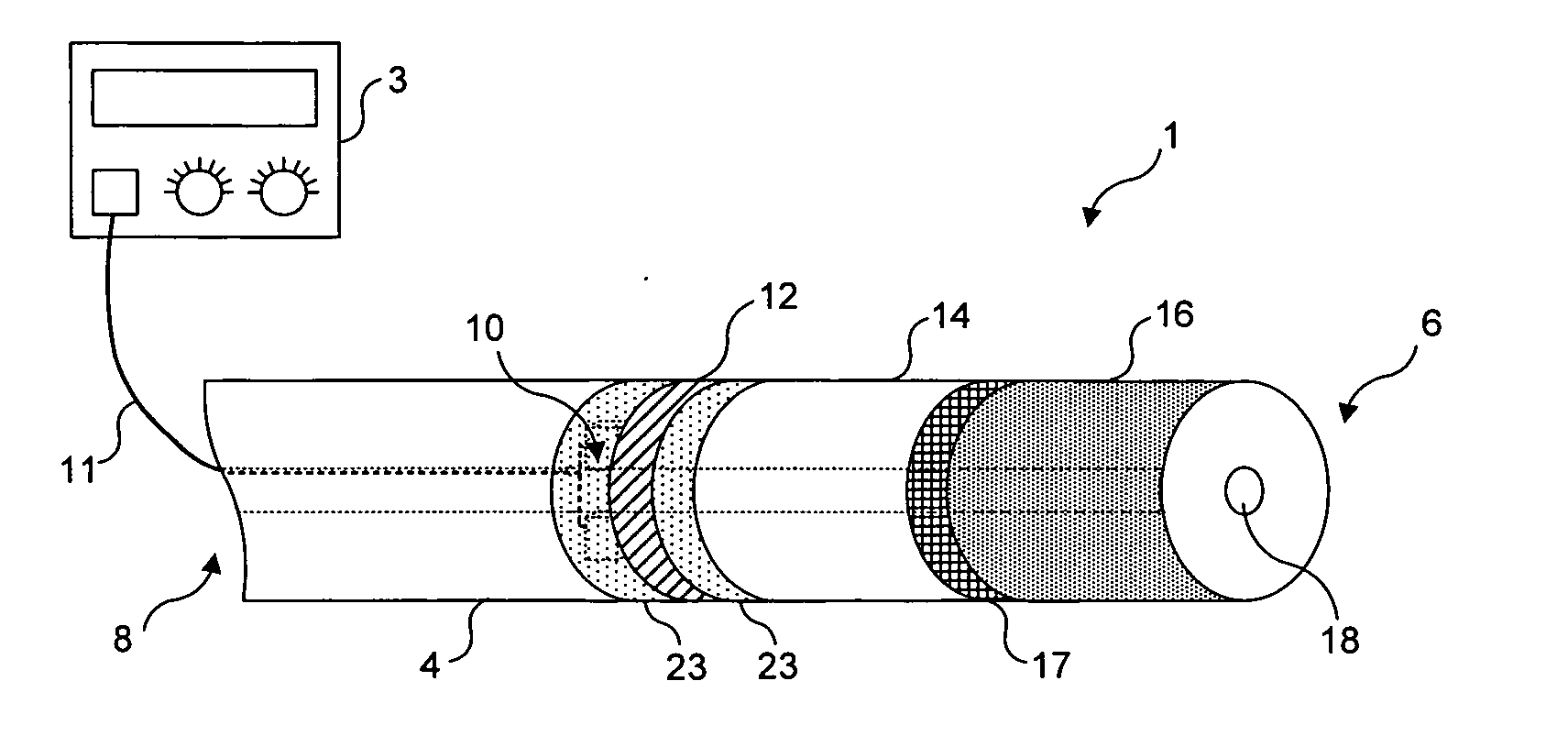 Light generating device to intravascular use