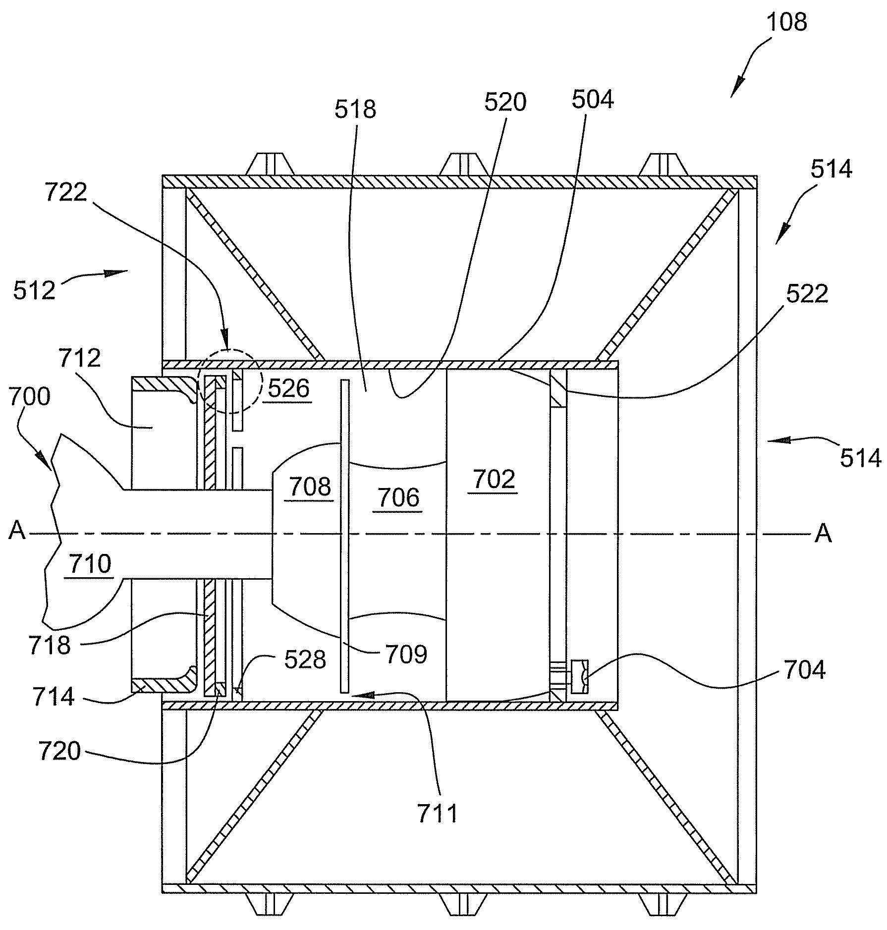 Labyrinth-seal arrangement for a landfill-compaction vehicle