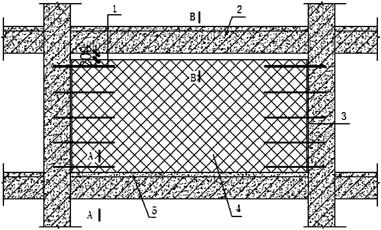 Construction method and structure system of prefabricated large plate filled wall concrete structure