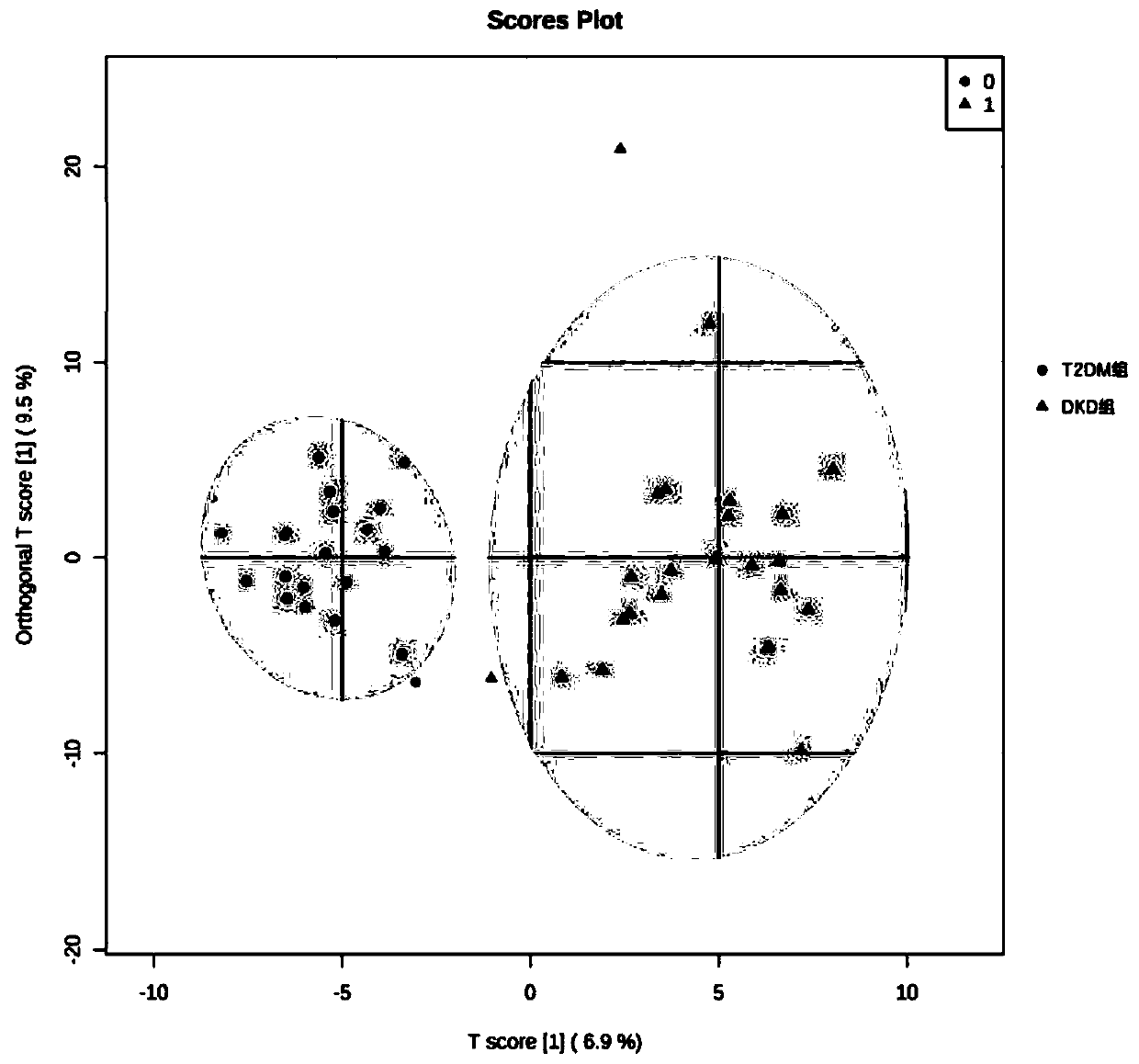 Application of serum metabolic marker in preparation of diabetic kidney lesion early diagnosis reagent and kit