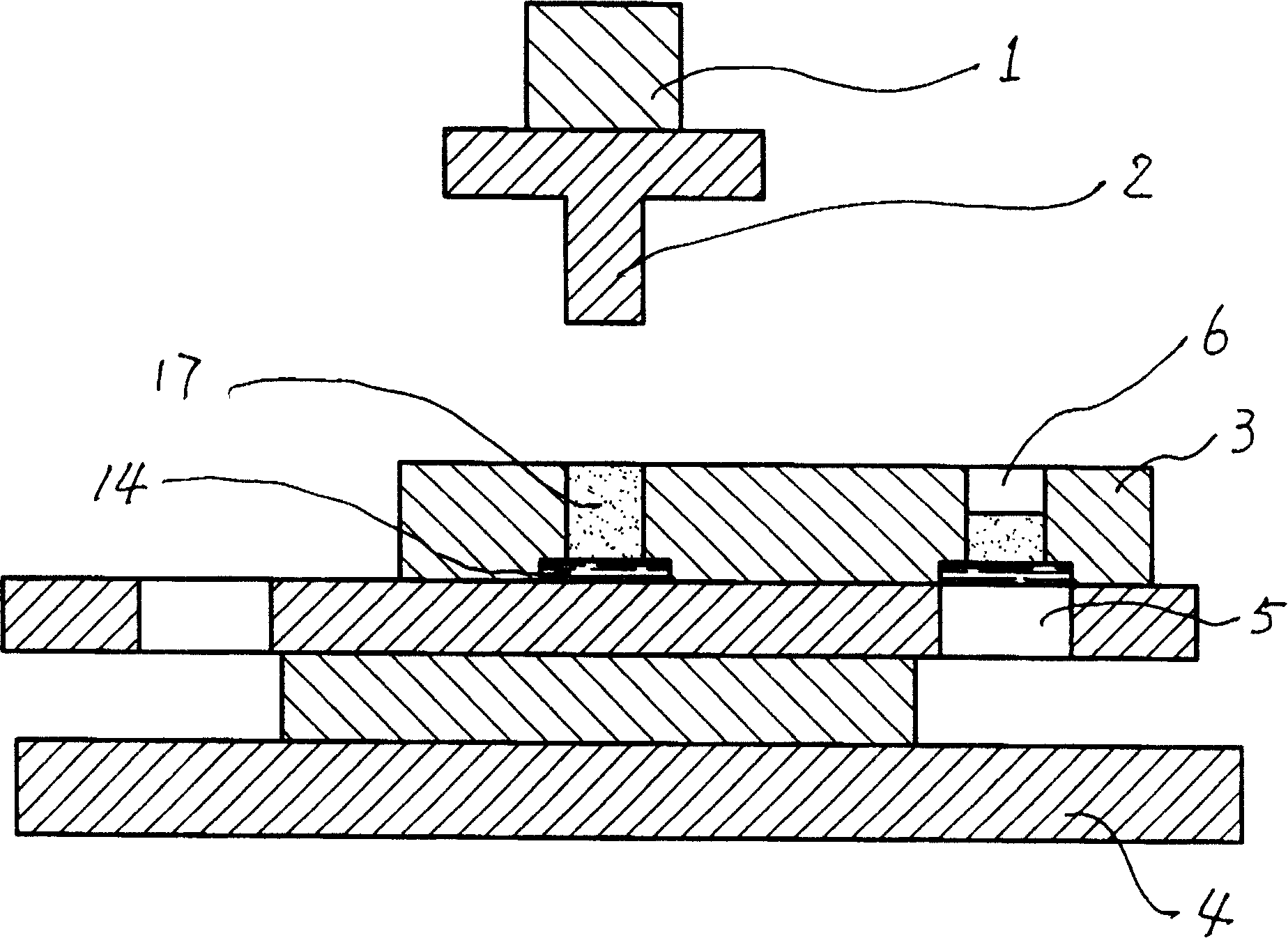 Preparation process for disk type brake lining and dedicated apparatus therefor