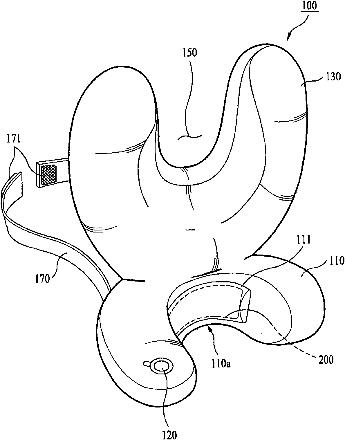 Neck pillow having a hair insertion opening