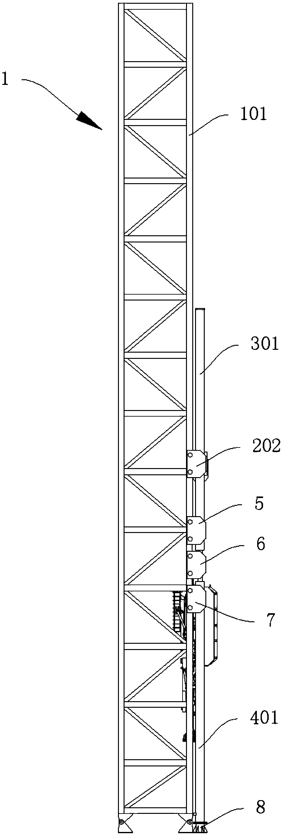 Equipment for lifting top drive drilling device