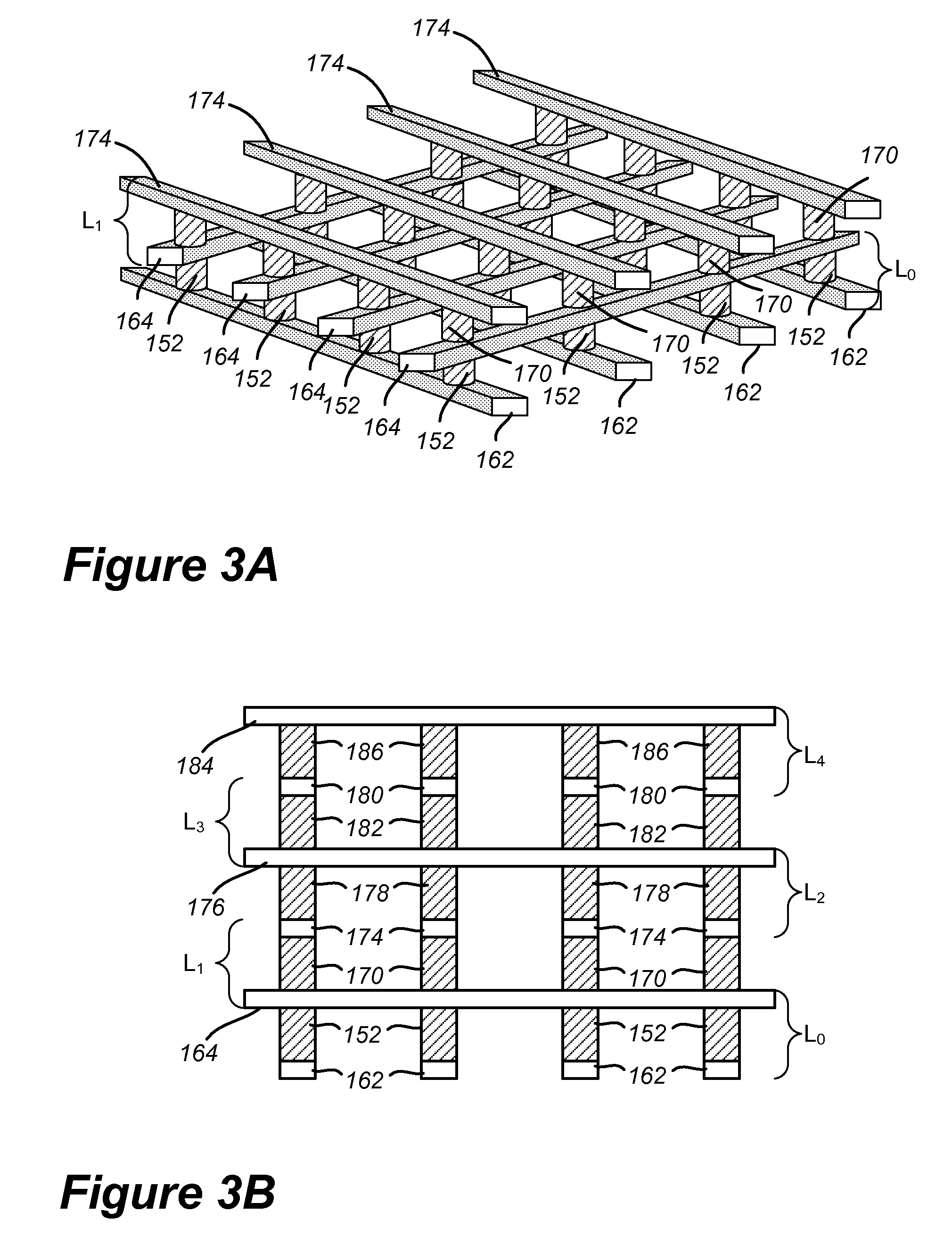 Non-Volatile Memory Arrays Comprising Rail Stacks with a Shared Diode Component Portion for Diodes of Electrically Isolated Pillars