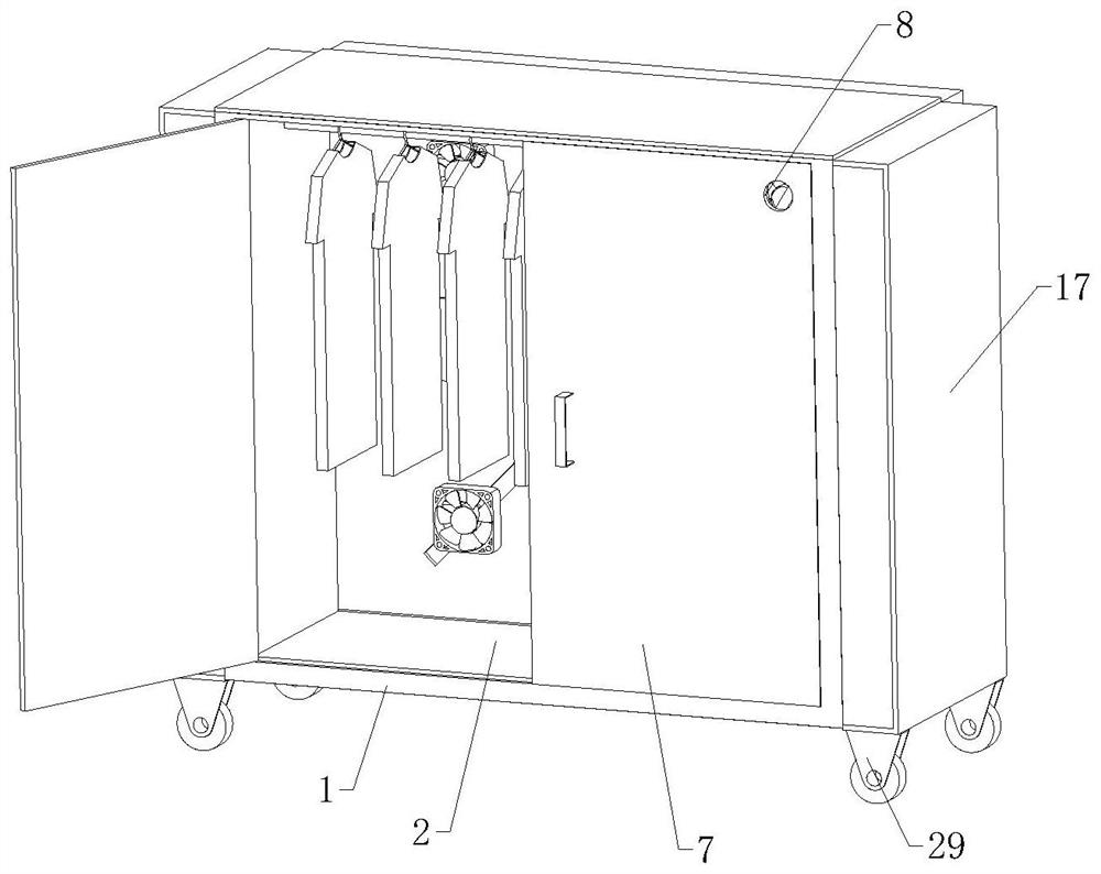 Multifunctional wardrobe with drying and dehumidifying functions