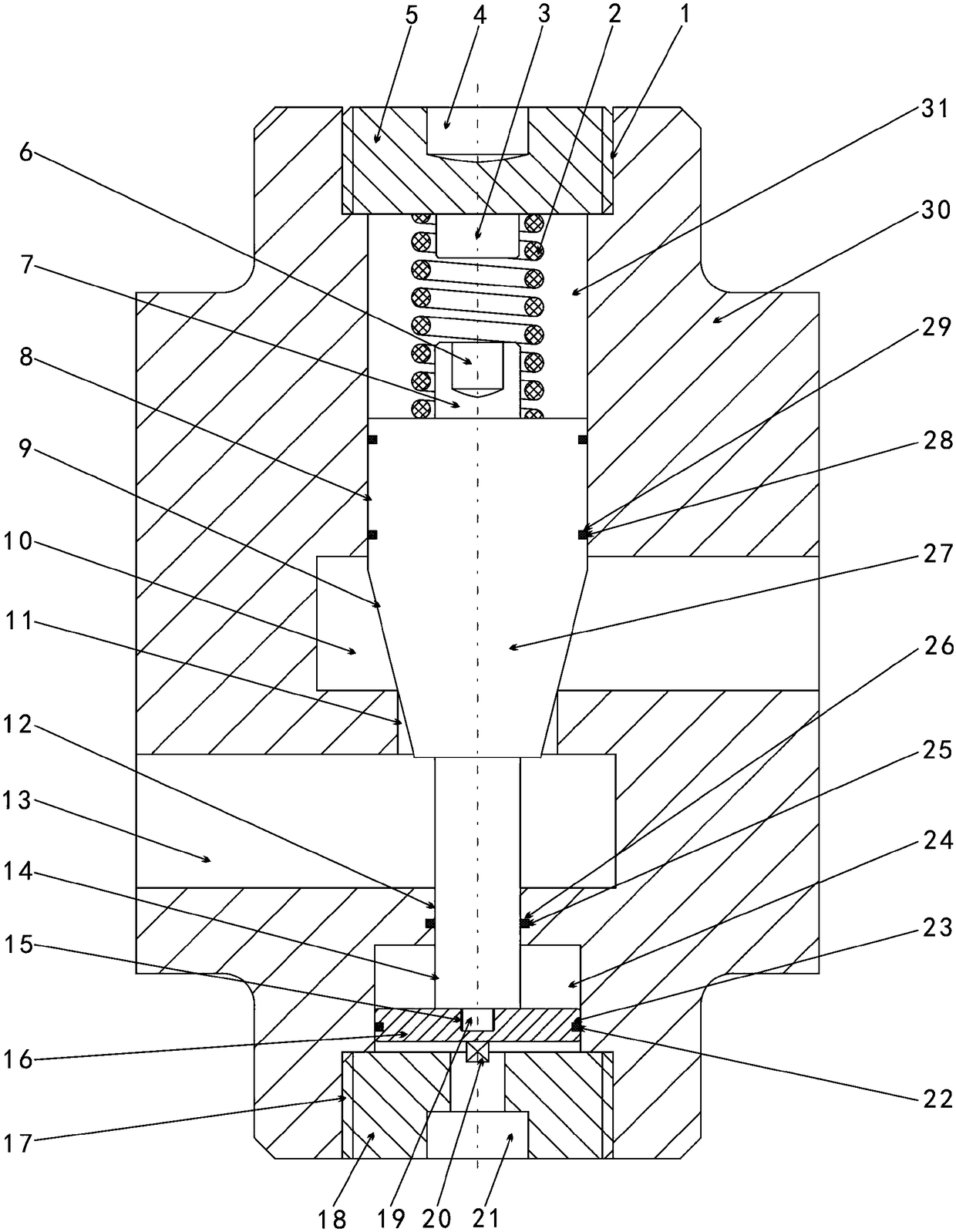 Gas-liquid two-fluid through-flow coupling adjusting device