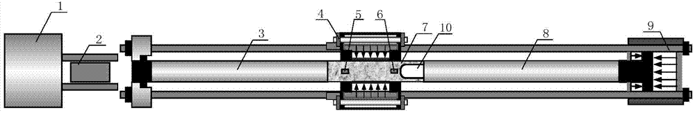 Device for testing underground space spallation strength and application thereof