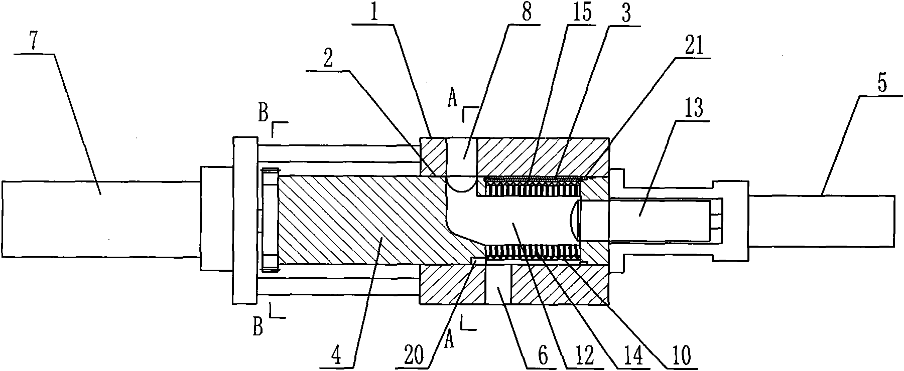 Cylindrical backwash purifying device