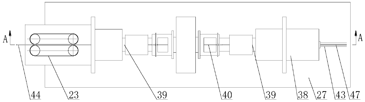 A high-speed optical cable sz twisting and binding machine with low turnover number