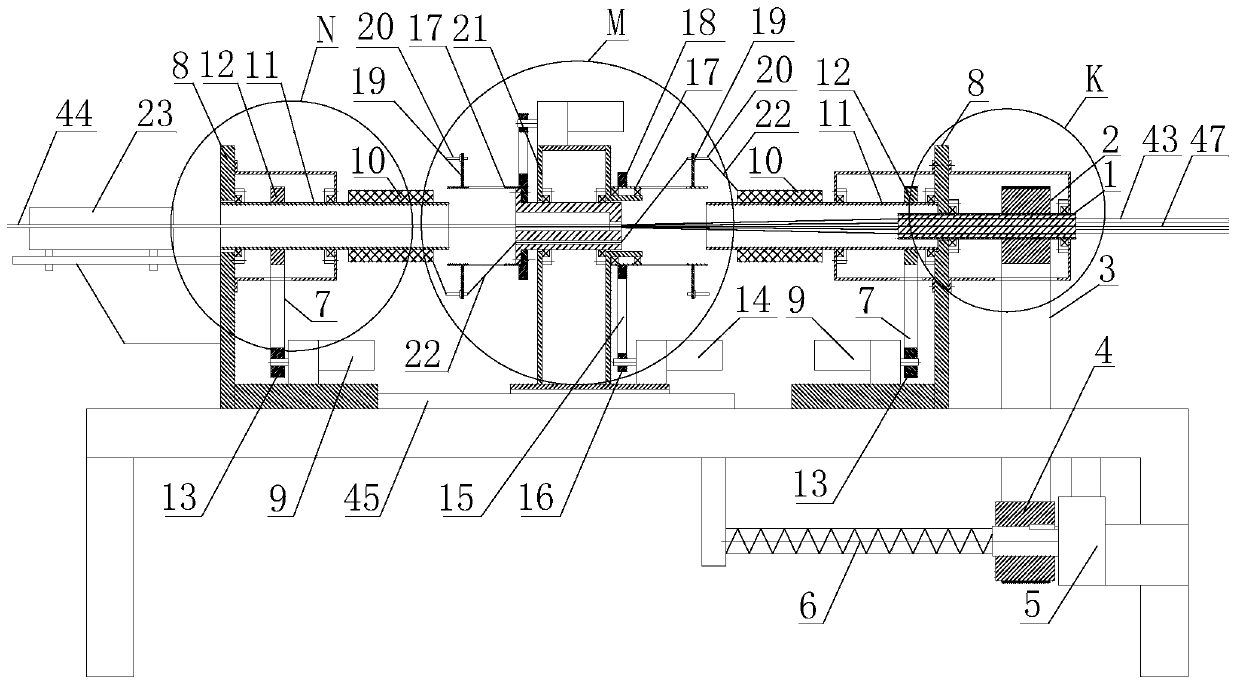 A high-speed optical cable sz twisting and binding machine with low turnover number