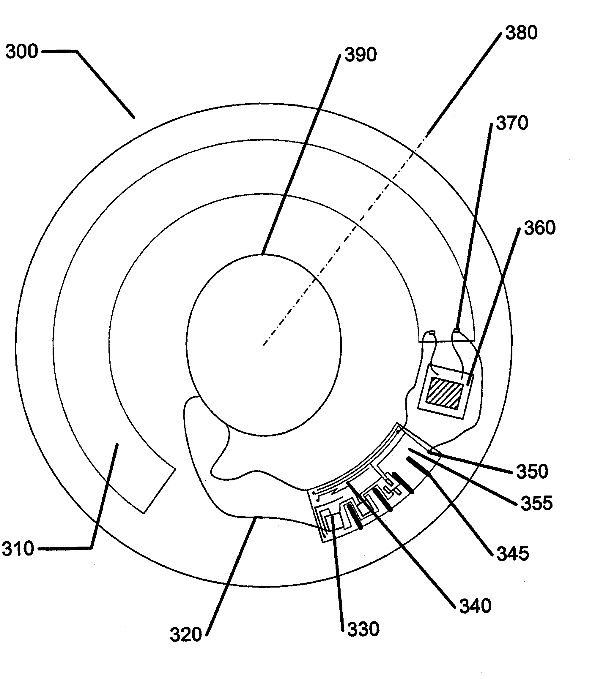 Binder of energized components in an ophthalmic lens