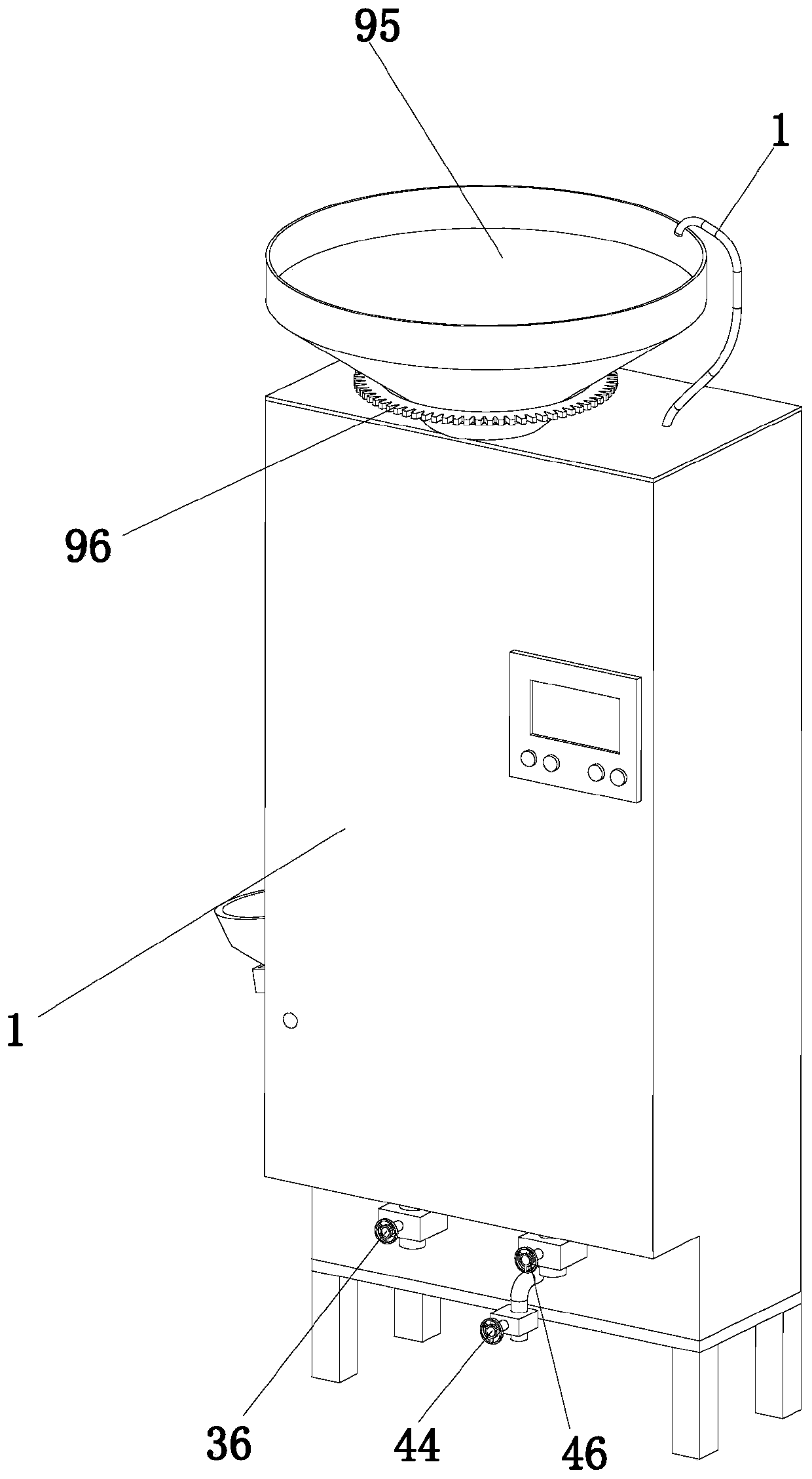 Automatic urine three-cup test sampling device for urinary surgery