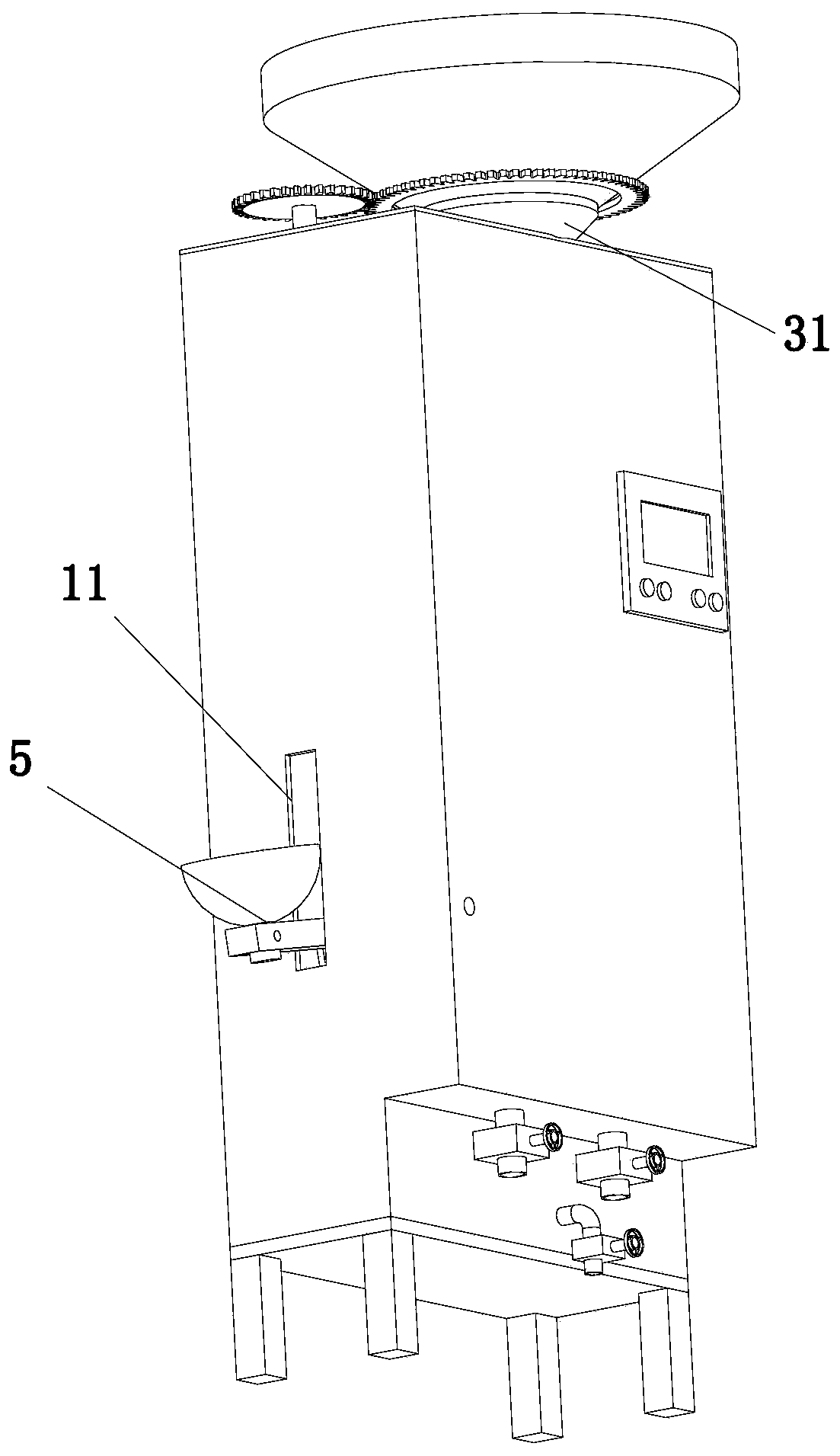 Automatic urine three-cup test sampling device for urinary surgery