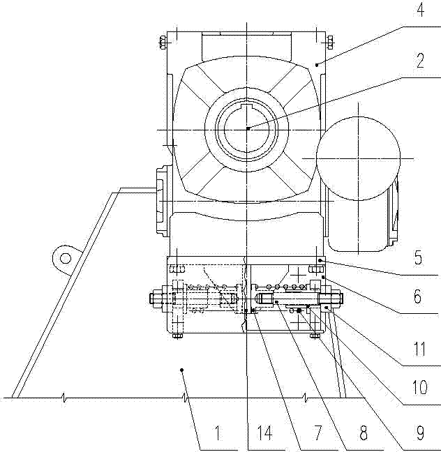 Overturn driving device for post inflation of tire vulcanizer