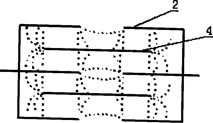 Multiple layered sheet structured ceramic capacitor in use for middle and high voltages