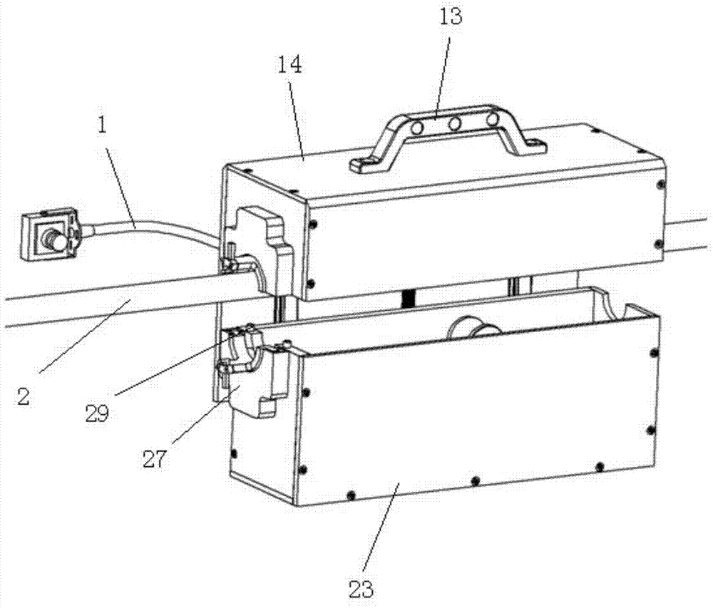 High-tension cable de-icing machine